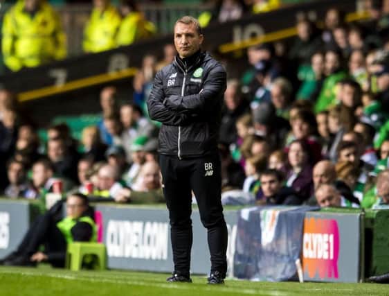 Celtic manager Brendan Rodgers watched his side defeat Alloa on Wednesday evening. Picture: SNS