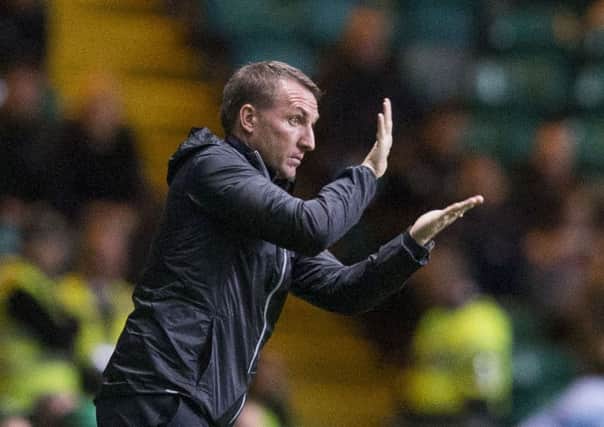 Brendan Rodgers wasn't happy with the amount of times BT Sport replayed Craig Gordon's challenge. Picture: PA
