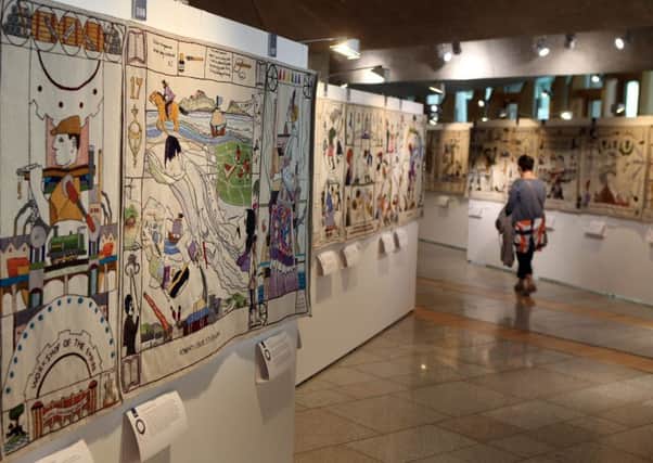 The Great Tapestry on show at the Scottish Parliament. Picture: SWNS