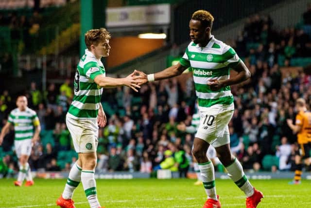 Celtic's Moussa Dembele and James Forest scored in the quarter-final win over Alloa. Picture: SNS
