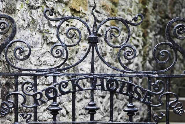 The house is entered via a beautiful wrought iron gate. Picture: Knight Frank