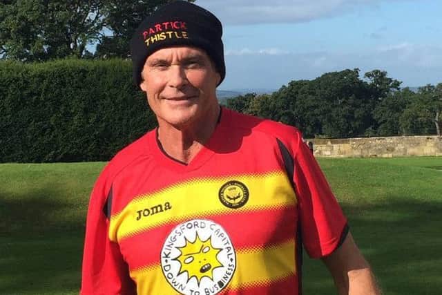 David Hasselhoff shows his support for Partick Thistle