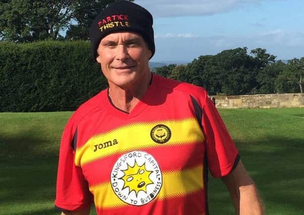 David Hasselhoff shows his support for Partick Thistle