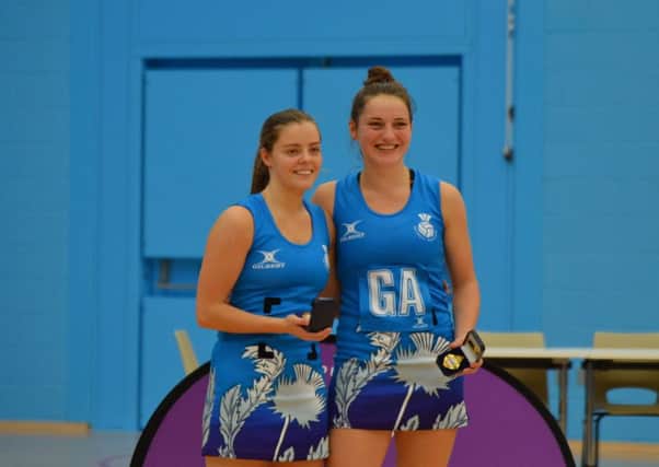 Niamh McCall, right, with Thistles team-mate Kelly Boyle. Picture: Contributed