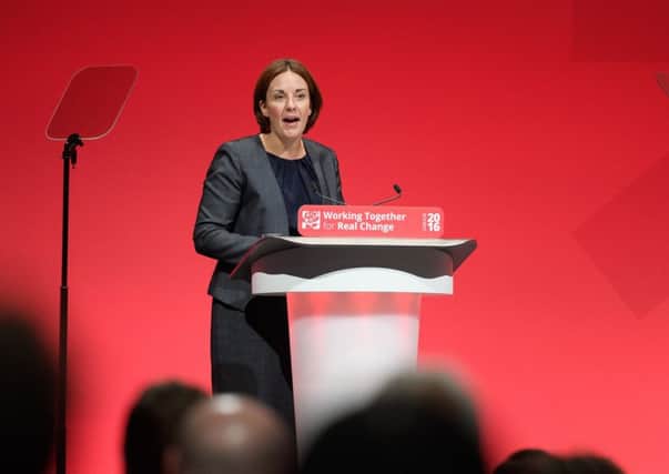 Kezia Dugdale addressed conference yesterday. Picture: Getty