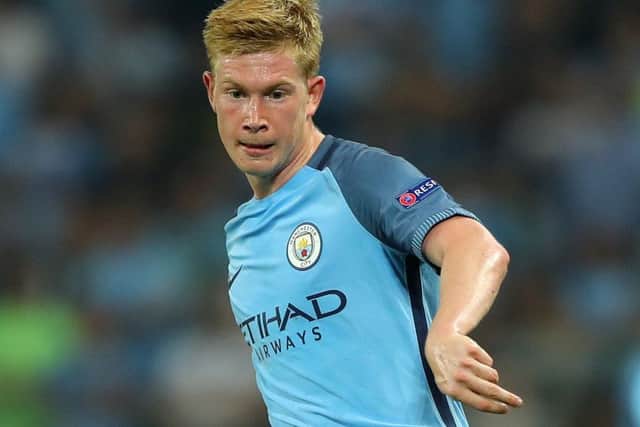 Manchester City midfielder Kevin De Bruyne is expected to be sidelined for four weeks.