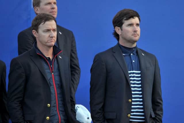 Bubba Watson, right, was on the losing side at Gleneagles two years ago. Picture: Jane Barlow