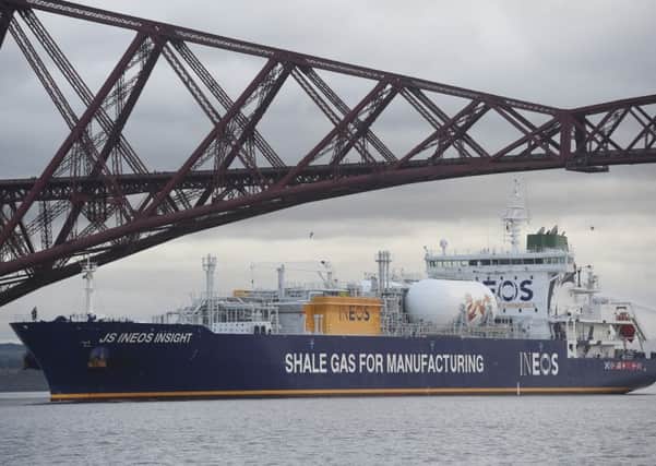 JS Ineos Insight arrives from America with the first shipment of shale gas. Picture: Greg Macvean