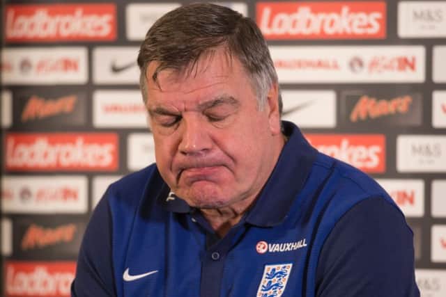 Sam Allardyce at a press conference at St George's Park. Picture; Getty