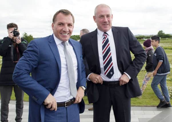 Celtic boss Brendan Rodgers and Rangers manager Mark Warburton. Picture: SNS