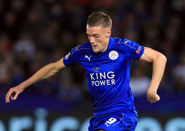 Jamie Vardy has a bizarre pre-match routine. Picture: PA