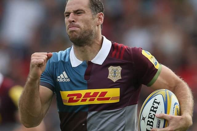 Try again: Tim Visser is continuing to score for fun as high-tempo rugby starts to dominate the Aviva Premiership. Photograph: Getty Images