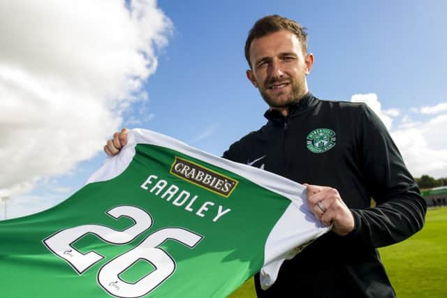 Neal Eardley is keen to battle for a regular place in the Hibs side. Picture: SNS.
