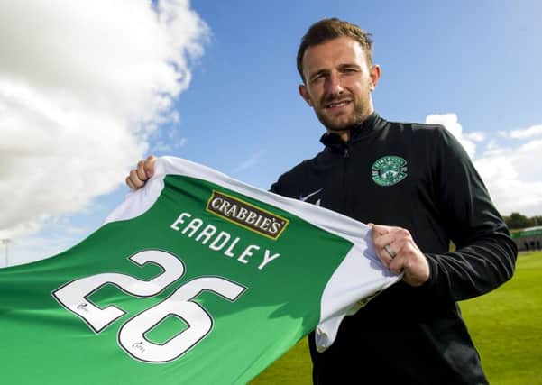 Neal Eardley is keen to battle for a regular place in the Hibs side. Picture: SNS.