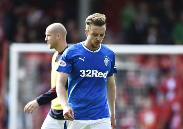 Danny Wilson trudges off after Rangers' loss to Aberdeen. Picture: SNS