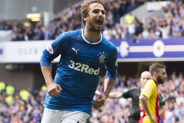 Rangers' Niko Kranjcar celebrates his goal against Partick Thistle. Picture: SNS