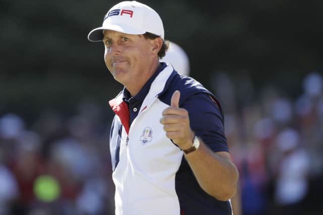 Phil Mickelson notched ten birdies during a titanic match with Segio Garcia. Picture: David J. Phillip/AP