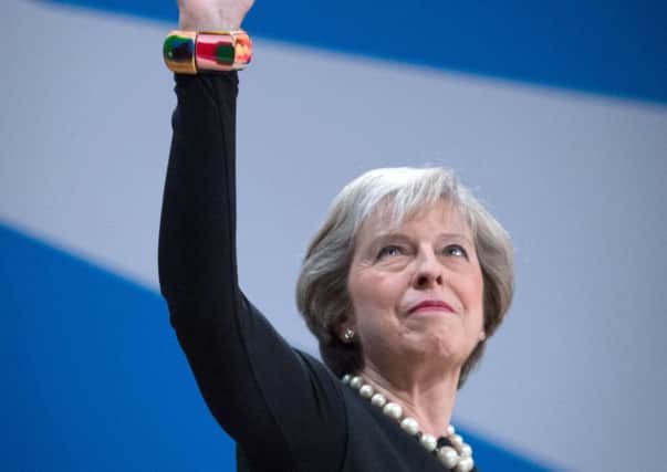 Prime Minister Theresa May on the first day of the Conservative party conference at the ICC in Birmingham. Picture: Stefan Rousseau/PA Wire