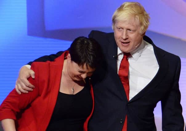 Boris Johnson and Scottish Conservative leader Ruth Davidson. Picture: Getty