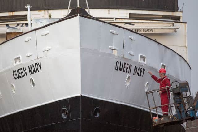 Queen Mary gets a fresh lick of paint.