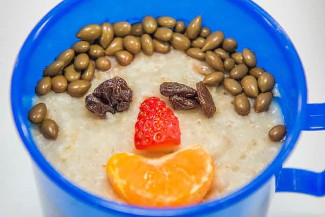 One of the mugs of porridge raising awareness for Mary's Meals. Picture: Chris Watt/Contributed