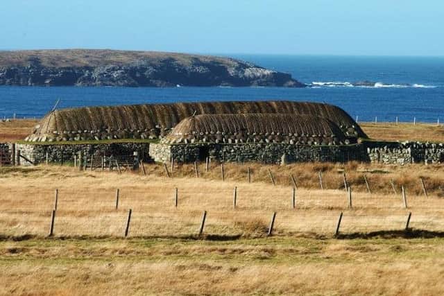 The Blackhouse, Arnol, Isle of Lewis, sheltered a family and its animals under one roof. It is now a tourist attraction. PIC Historic Environment Scotland