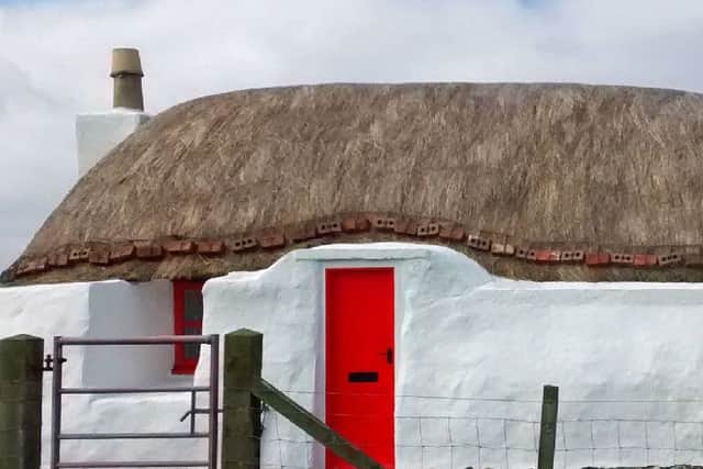 Old Thatched Cottage, Balephuil, Tiree, is believed to be several hundred years old but has now been fully restored. PIC Contributed.