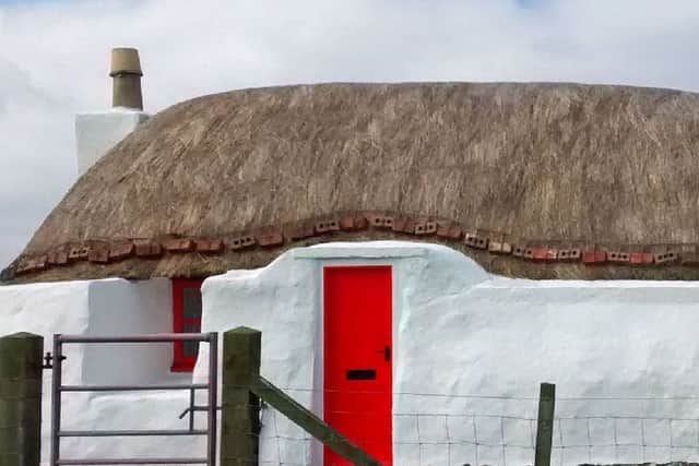Old Thatched Cottage, Balephuil, Tiree, is believed to be several hundred years old but has now been fully restored. PIC Contributed.