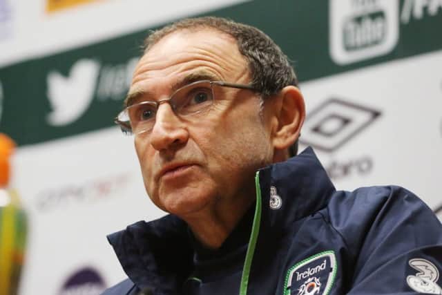 Republic of Ireland manager Martin O'Neill holds a press Conference after a training session at FAI National Training Centre, Dublin. PRESS ASSOCIATION Photo. Picture date: Monday October 3, 2016. See PA story SOCCER Republic. Photo credit should read: Niall Carson/PA Wire. RESTRICTIONS: Use subject to restrictions. Editorial use only. No commercial use. Call +44 (0)1158 447447 for further information.