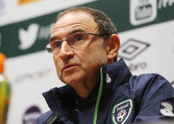 Republic of Ireland manager Martin O'Neill holds a press Conference after a training session at FAI National Training Centre, Dublin. PRESS ASSOCIATION Photo. Picture date: Monday October 3, 2016. See PA story SOCCER Republic. Photo credit should read: Niall Carson/PA Wire. RESTRICTIONS: Use subject to restrictions. Editorial use only. No commercial use. Call +44 (0)1158 447447 for further information.
