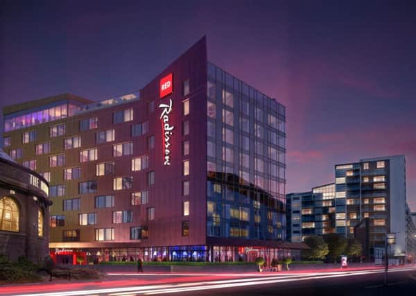 An artist's impression of the Radisson Red hotel planned for Glasgow. Picture: Contributed