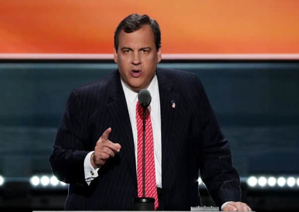 New Jersey Governor Chris Christie has joined team Trump and often defends the Republican presidential hopeful. Picture: Getty Images