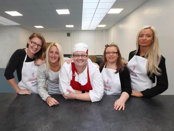 Left to right: Petra Boznik, Tanya Meager, Dee Dewar (chef), Jennifer Grubb, Rosie Fraser. Picture: Contributed