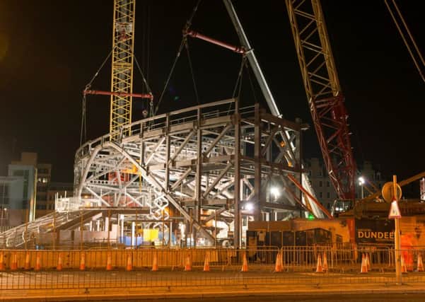 Construction company Balfour Beatty has been working day and night to builld the 72ft frame