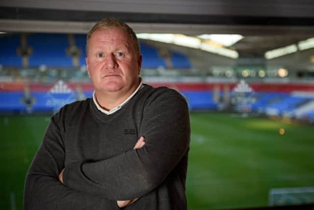 Former Bolton Wanderers and Scotland striker John McGinlay at the Trotters' Macron stadium. Picture: Matthew Pover