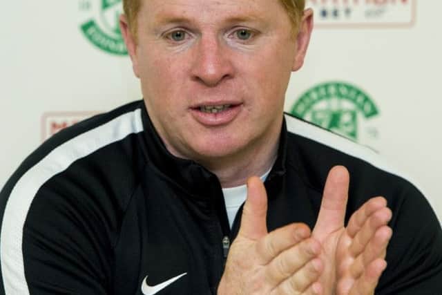 Neil Lennon speaks to the media ahead of Hibernian's Irn-Bru Cup match against St Mirren. Picture: SNS Group