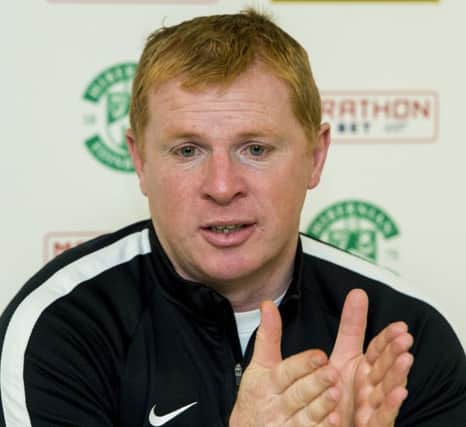 Neil Lennon speaks to the media ahead of Hibernian's Irn-Bru Cup match against St Mirren. Picture: SNS Group
