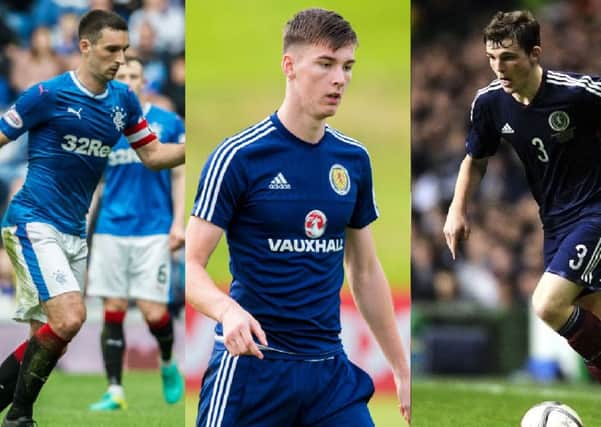 Lee Wallace, Kieran Tierney and Andy Robertson give Scotland boss Gordon Strachan an abudance of talent at left-back. Pictures: SNS/TSPL