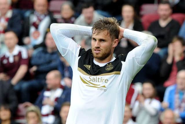 Former Aberdeen striker David Goodwillie appeared at the Court of Session in Edinburgh today . Picture: Lisa Ferguson