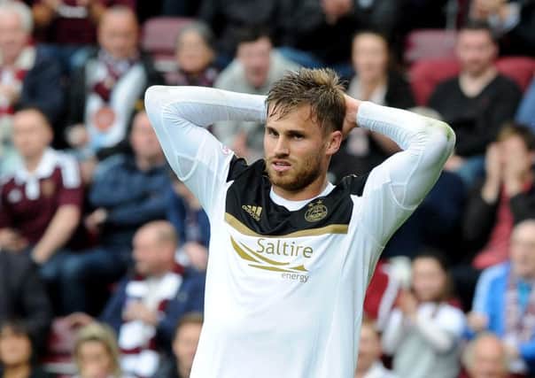 Former Aberdeen striker David Goodwillie appeared at the Court of Session in Edinburgh today . Picture: Lisa Ferguson