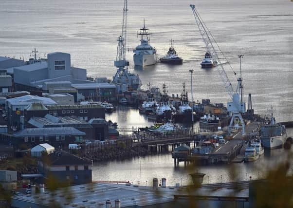 A general view of Faslane Naval Base on the Gare Loch. Picture; Getty