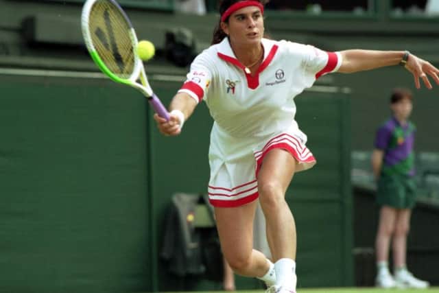 Complete with now-missing sweatband: Gabriela Sabatini holds a special place in many peoples hearts.  Picture: Ian Rutherford