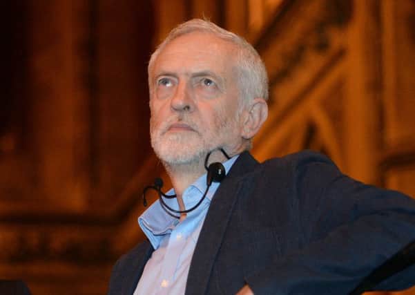 Corbyn at Govan Old Parish Church last Thursday to give the Jimmy Reid Memorial Lecture. Picture: SWNS
