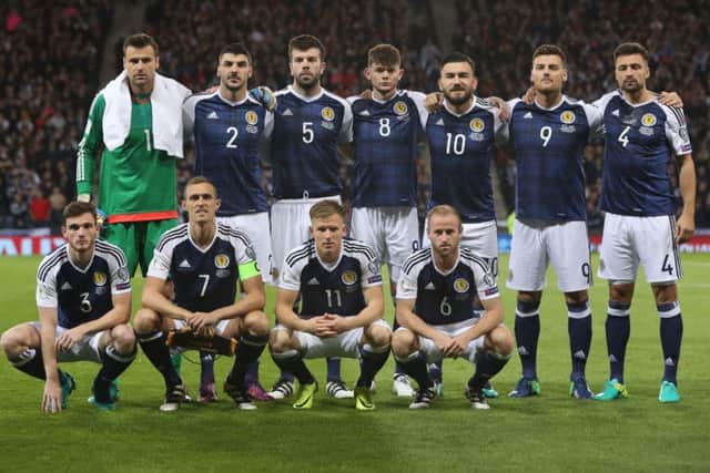 The Scotland side before the game. Picture: Getty