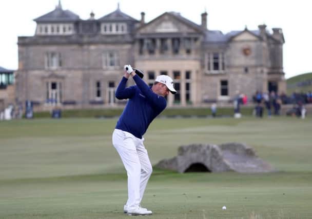 Marc Warren drives at the last on the Old Course on his way to finishing fifth in the Alfred Dunhill Links Championship. Picture: Getty Images