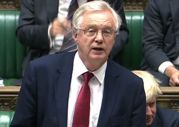 Brexit Secretary David Davis faced attacks from all sides as he told the Commons that there will be no parliamentary vote on Article 50. Picture: AFP/Getty Images