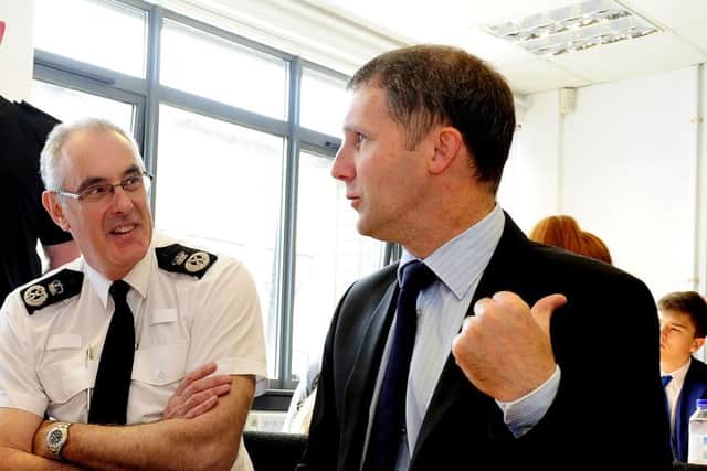 Police Scotland Chief Constable Phil Gormley and justice secretary Michael Matheson. Picture: Michael Gillen/JP Resell