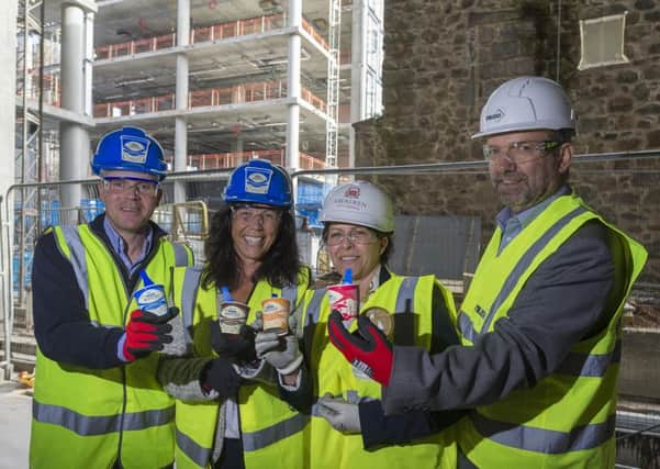 From left: managing director Mac Mackie with Karin Mackie, Marie Boulton of Aberdeen City Council and Muse Developments' Steve Turner. Picture: Contributed
