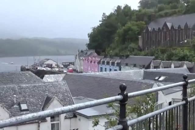 Screen grab from the holiday video taken by Derek and Julia Limbert while on there disastrous holiday to Scotland. SWNS