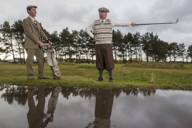 Sandy Lyle is pictured ahead of teeing off in the first round of the World Hickory Open at Panmure Golf Club in Carnoustie. Picture: SWNS